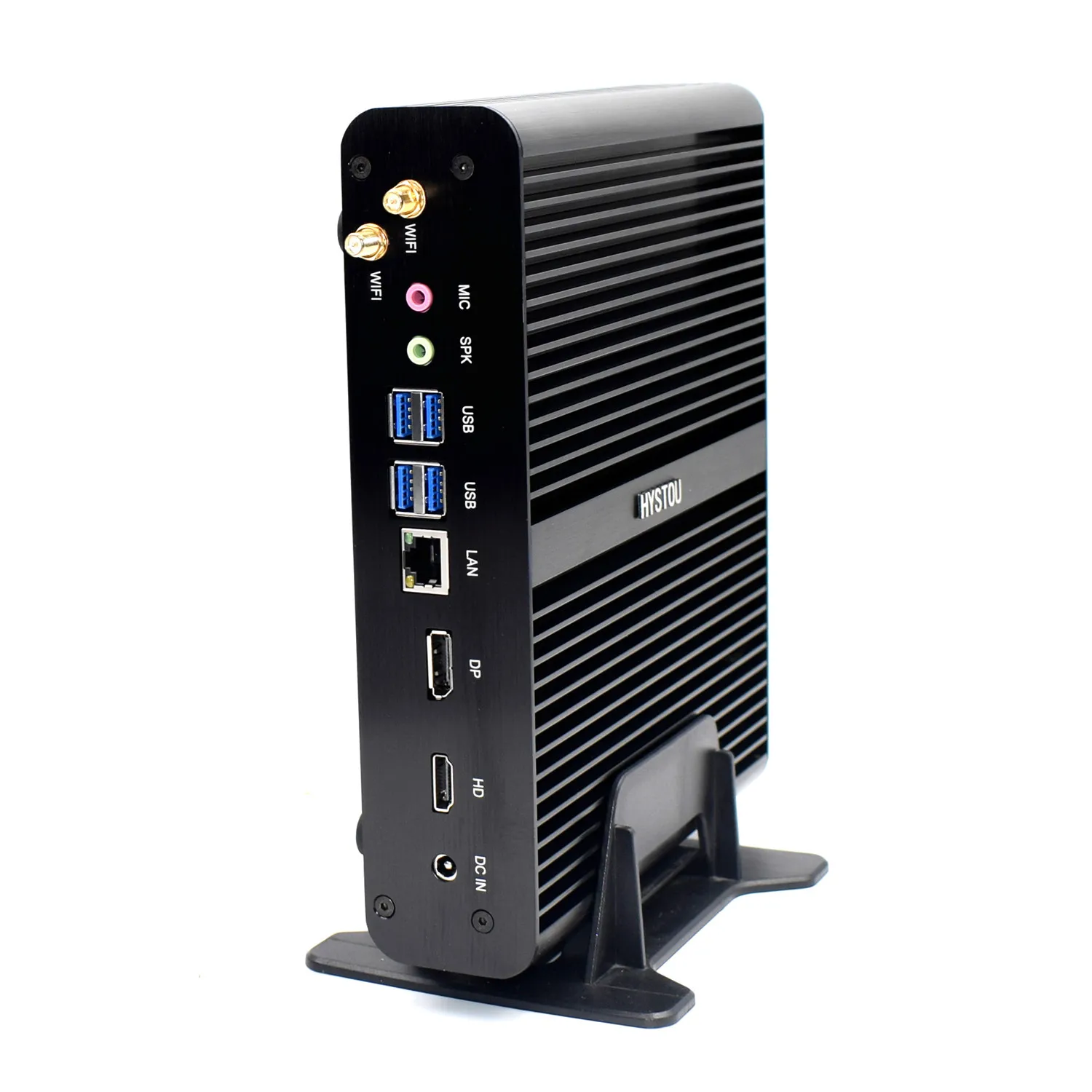 HYSTOU Intel Core i7 игровой компьютер 8550U 8565U Barebone безвентиляторный мини-ПК Windows 10 Linux UHD 4K HTPC Настольный DDR4 ram M.2 SSD