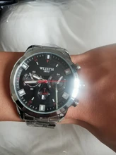 WLISTH-Relojes de pulsera de cuarzo para hombre, pulsera de acero inoxidable, resistente al agua, luminoso, con abertura para fecha, 30M