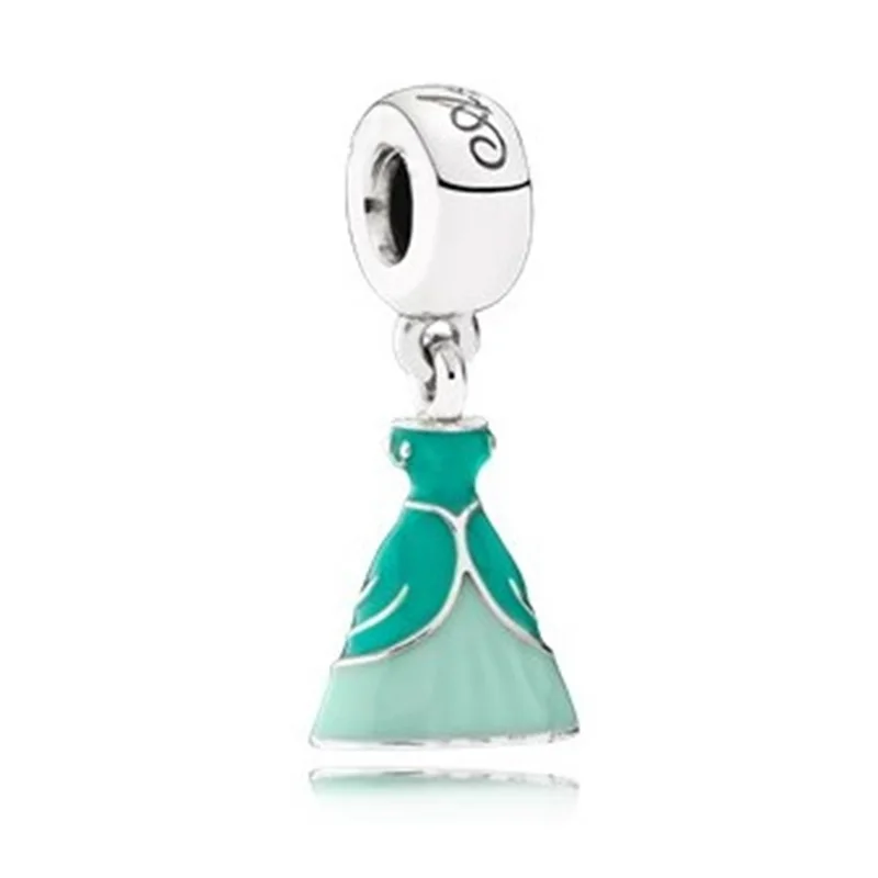 Серебро 925 Новое платье Мики Единорог Подвески бусины подвеска Подходит Pandora Браслеты и ожерелья для женщин DIY любителей ювелирных изделий - Цвет: B-024