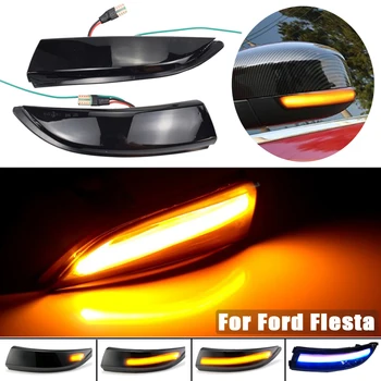 

LED Dynamic Turn Signal Blinker Mirror Flasher Light Repeater Blinker For Ford Fiesta MK6 VI/UK MK7 2008-2017 B-Max 2008-2017