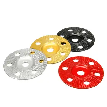 

100mm Tungsten Carbide Wood Shaping Disc Flat Carving Disc with Hole 16mm Bore Sanding Grinder Wheel Abrasive for Angle Grinder