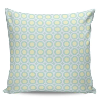 

Yellow Circles Green Geometric Figures Home Pillow Cases Living Room Sofa Chair Pillowcases Home Decor Square Cushion Covers