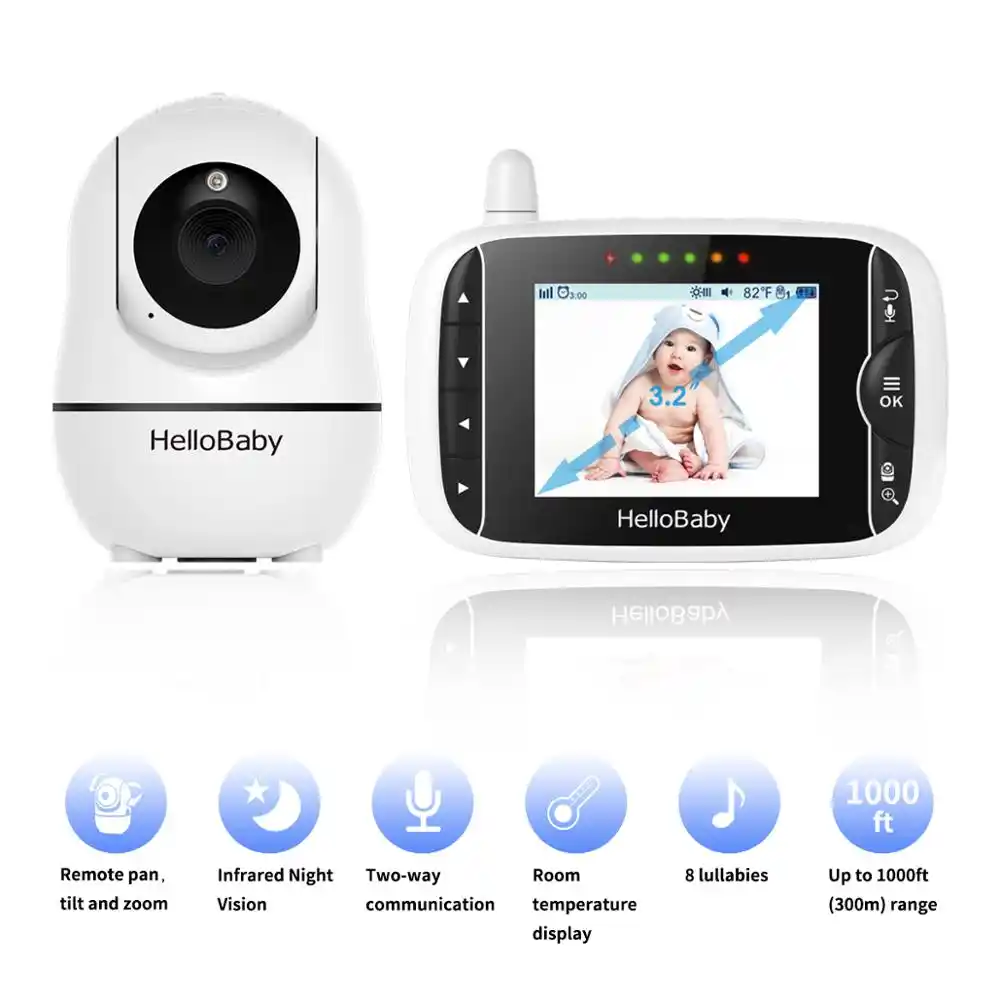 hellobaby 3.2 inch video baby monitor