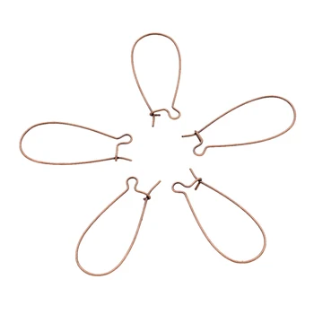 

50pcs 32mm Red Copper Color Drop Earring Settings Posts Blank Earrings Clip For DIY Earrings Jewelry Findings