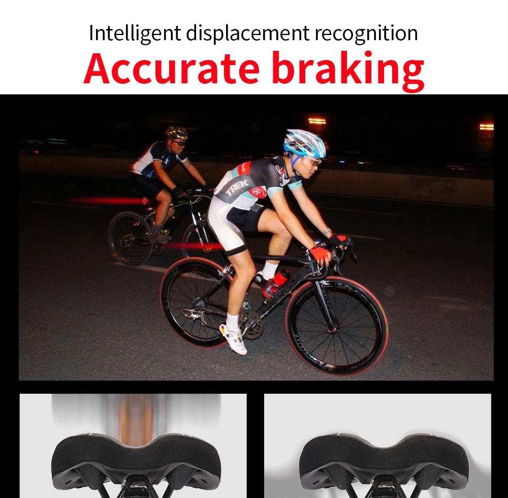 Bicycle Taillights Intelligent Brake Sensor Taillights MTB/ Road Bike Rear Bicycle Rear Light USB Brake Tail Light 6-20 Hours