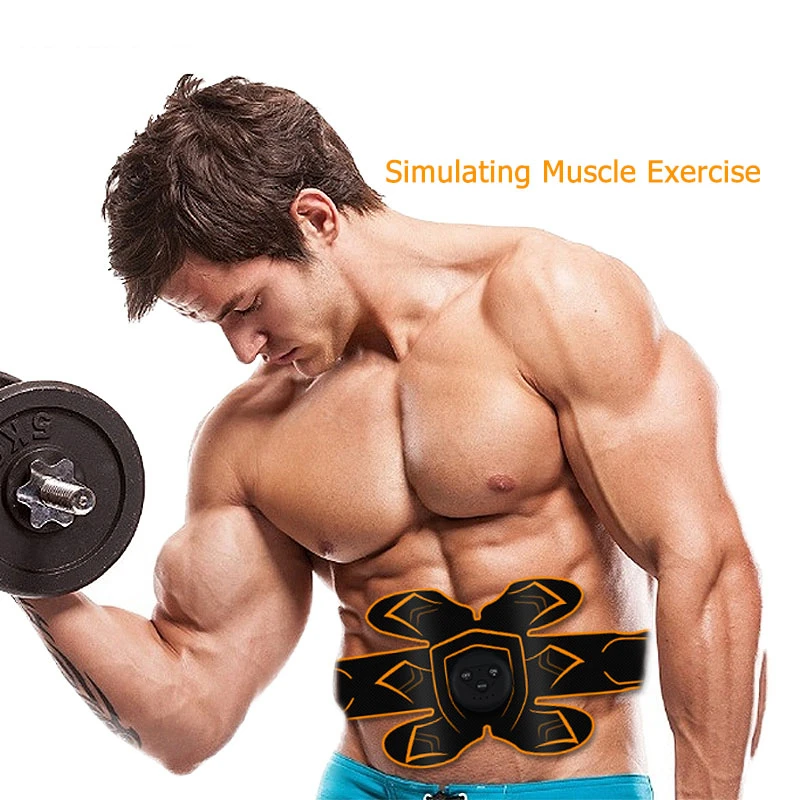 EMS Abdominal Massager Belt Health Care Arm Muscle Stimulator Silicone+Abs Shiatsu Smart Wireless Vibro Massage Physiotherapy