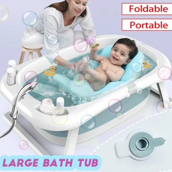 

Portable Foldable Newborn Baby Folding Large Bath Tub Baby Swim Smart Tub Bath Body Washing Children Shower Non-Slip Kid Bathtub
