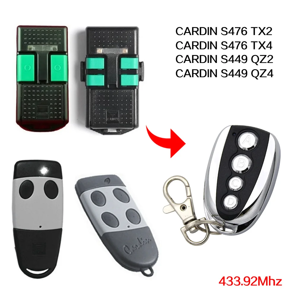 Пульт дистанционного управления CARDIN 433 92 МГц ворота гаража двери S476 TX2 TX4 S449 QZ2 QZ4