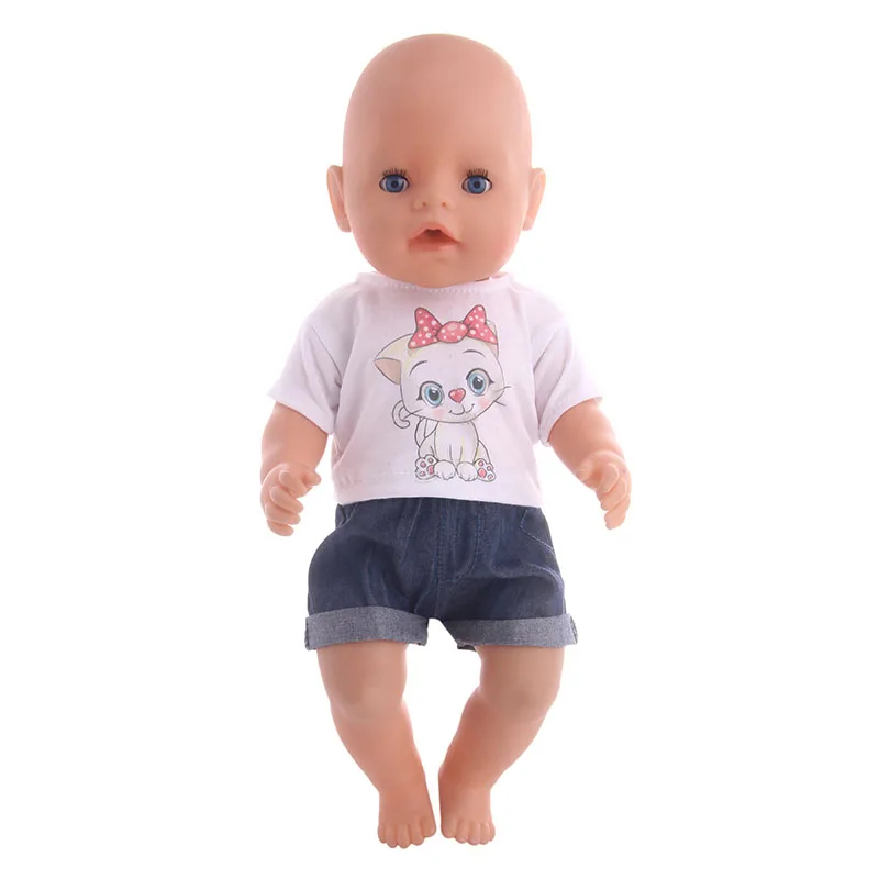 Кукла кот и жук и набор кистей с ручкой в форме единорога пижамы подходят 18 дюймов американский и 43 см детская кукольная одежда наше поколение Рождество девочка игрушка подарок - Цвет: n914