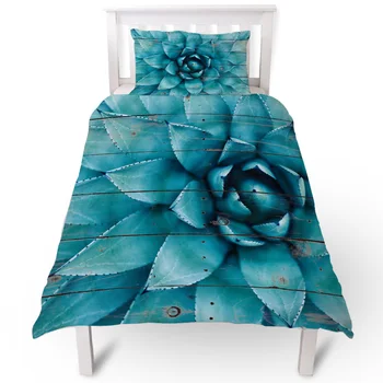 

Succulents Wooden Duvet Cover Pillow Case Quilt Cover Set Bedclothes Single Bedding Sets For Bed