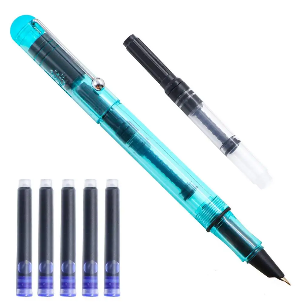 Jinhao прозрачный Карманный авторучка дополнительный тонкий наконечник 0 38 мм