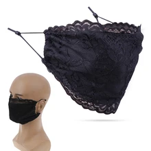 1 шт. горячие женские тонкие солнцезащитные винтажные Кружевные маски женские рот-Муфельная Солнцезащитная маска
