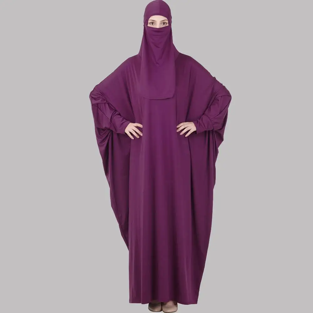 Мусульманское женское платье для молитв Jilbab Съемная Niqab вуаль Hjiab Islam Abaya Khimar Chador