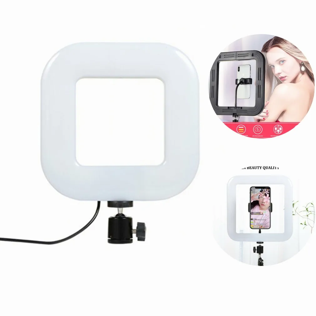 

Selfie LED Ring Flash Light 168LED 72LED Video Light for Live Stream Phone Clip Holder Adjustable Desk Lamp Makeup Light