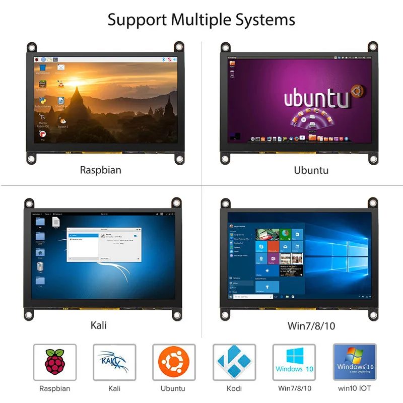  Elecrow New Version 5 inch Portable Monitor HDMI 800 x 480 LCD Display Capacitive Touch Screen HDMI