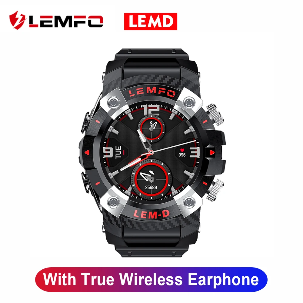 Смарт-часы LEMFO LEMD мужские Bluetooth 360x360 с экраном HD пульсометром женские умные часы 2020