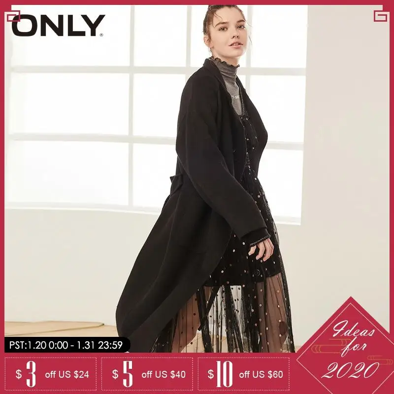 

ONLY Winter Loose Fit Drop-shoulder Double-Faced Woolen Coat | 11934S521