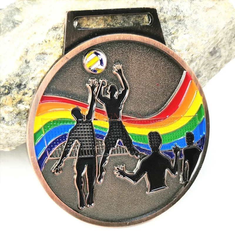 Медаль волейбол Металл соревнования Чемпион золото и серебро Бронзовый ...