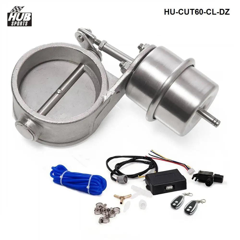 Exhaust Control Valve CUTOUT 2.3" 60mm Pipe Close Style With Vacuum