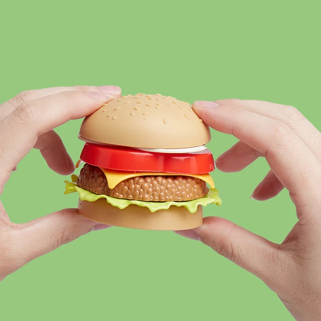 Children Pretend Simulation Food Toys Baby Play House Hamburger Hot dog French Fries Kitchen Set Toys Fast Food Educational Toys 4