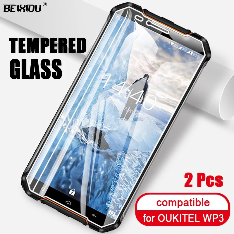 

2 PCS Full Tempered Glass For OUKITEL WP3 Screen Protector 2.5D 9h tempered glass For OUKITEL WP3 Protective Film