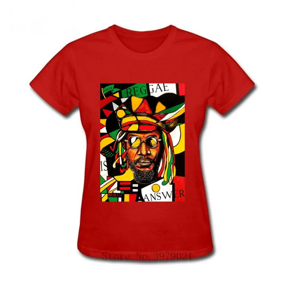 Rastafari женская футболка с принтом регги 2019 забавная белая короткими рукавами и