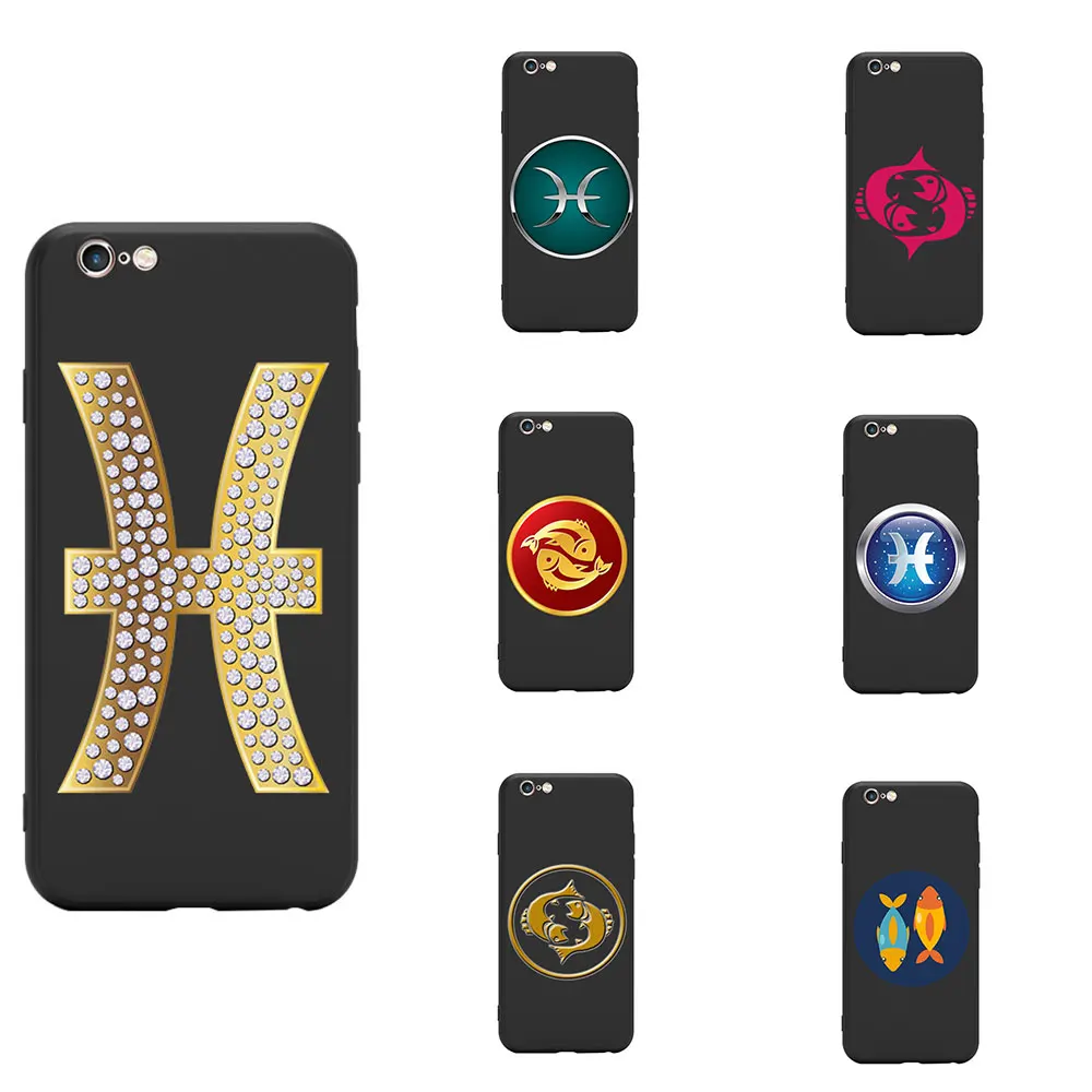 Astrological Sign Zodiac Pisces Icon Symbole Carton Theme Soft TPU for Huawei Honor 7 8 9 10 V20 S I A Pro Lite | Мобильные телефоны