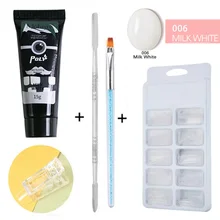 5 шт./компл. Нейл-арт набор поли гель пальца расширение прозрачный розовый желе Polygel Быстрый Строительный набор для ногтевого дизайна дома салонные украшения для ногтей