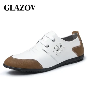 

2020 Men Shoes Fashion Genuine Leather Shoes Men Casual Shoes Summer Breathable WhiteComfortbale Espadrilles Sneakers Men Flats