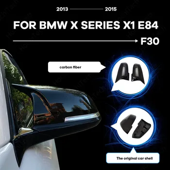 

High Quality Side Wing Rear View Caps Carbon Fiber pattern Rearview Mirror Cover M4 Style For BMW X Series X1 E84 2013-2015