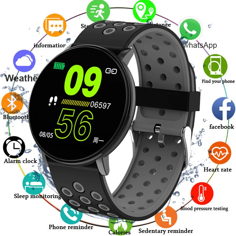  Sport Smart Watch Men Waterproof Blood Pressure Smart Watches Women Heart Rate Monitor Bluetooth Sm - 4000266941937