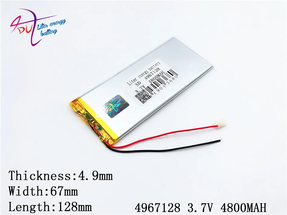 

Liter energy battery Tablet PC capacity 4967128 3.7V 5065125 4800MAH Universal Li-ion for tablet pc 7 8 9 inch