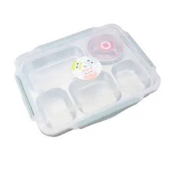 

1PC Rectangular Large Capacity Stainless Steel 5 Grids Insulated Bento Box Lunch Box for Students