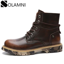 Coturno/мужские Ботинки martin; кожаная обувь; модная теплая зимняя обувь; мужские мотоциклетные ботильоны в стиле ретро; женские ботинки для пары