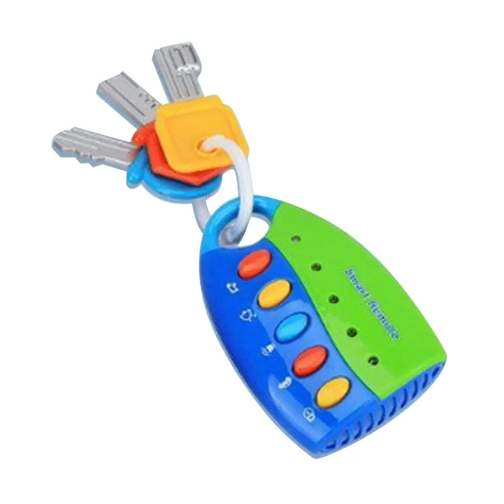 

Puzzle Music Car Key Toy Colorful Flash Music Smart Remote Control Car Sounds Cartoon Baby Kids Toys