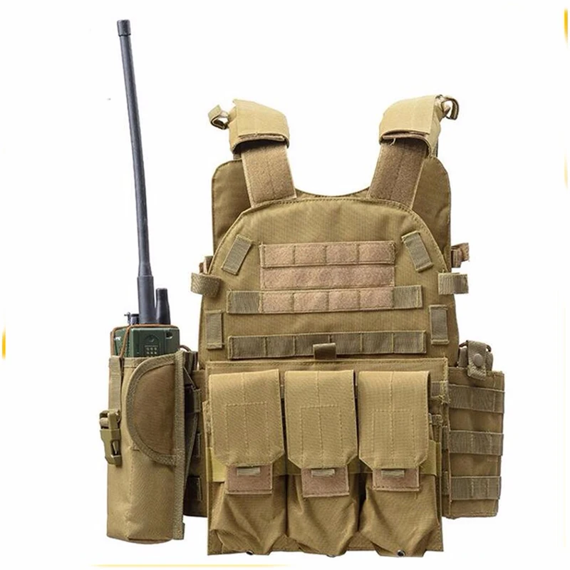 Мужской Камуфляжный тактический жилет 6094 модульный Molle для страйкбола пейнтбола