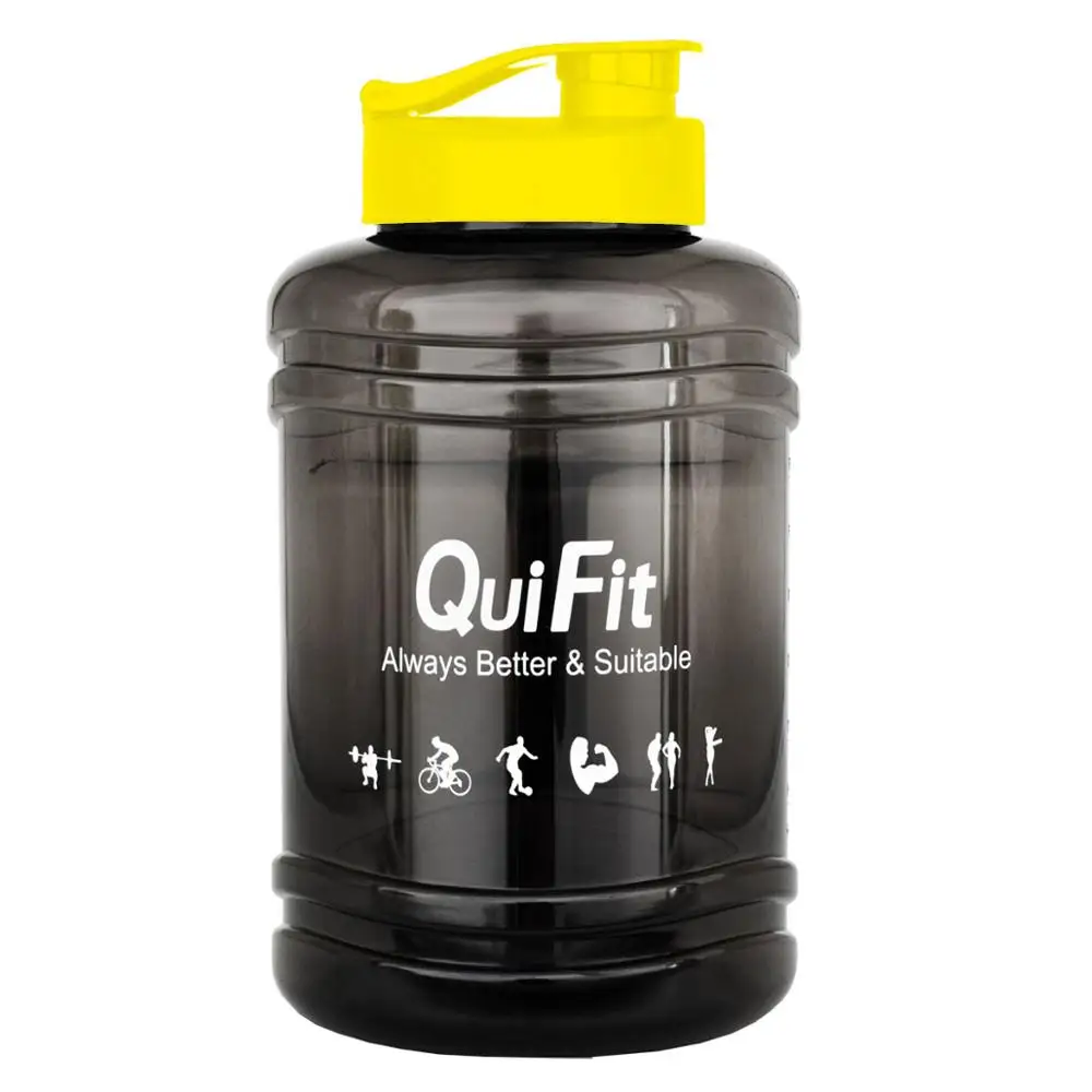 Clear w Yellow Lid BuildLife бутылки для воды протеиновая Порошковая кружка 2.5L портативный для улицы спортивный тренажерный зал для обучения фитнесу Кемпинг бег тренировки чашки - Цвет: Clear w Yellow Lid