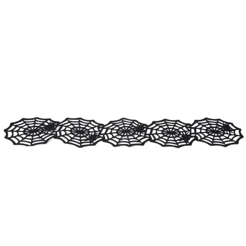 

Non-Woven Spider Web Table Runner Flag Dinner Pad Tablecloth Halloween Party Supplies Decoration Ornaments Props