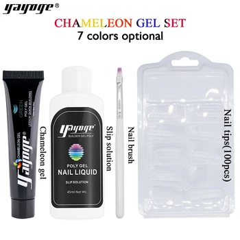

Yayoge Poly Temperature Change Gel Kits Nail Builder Gel Of Nail Extension Acrylic Hybrid Varnish For Manicure 15ml US warehouse
