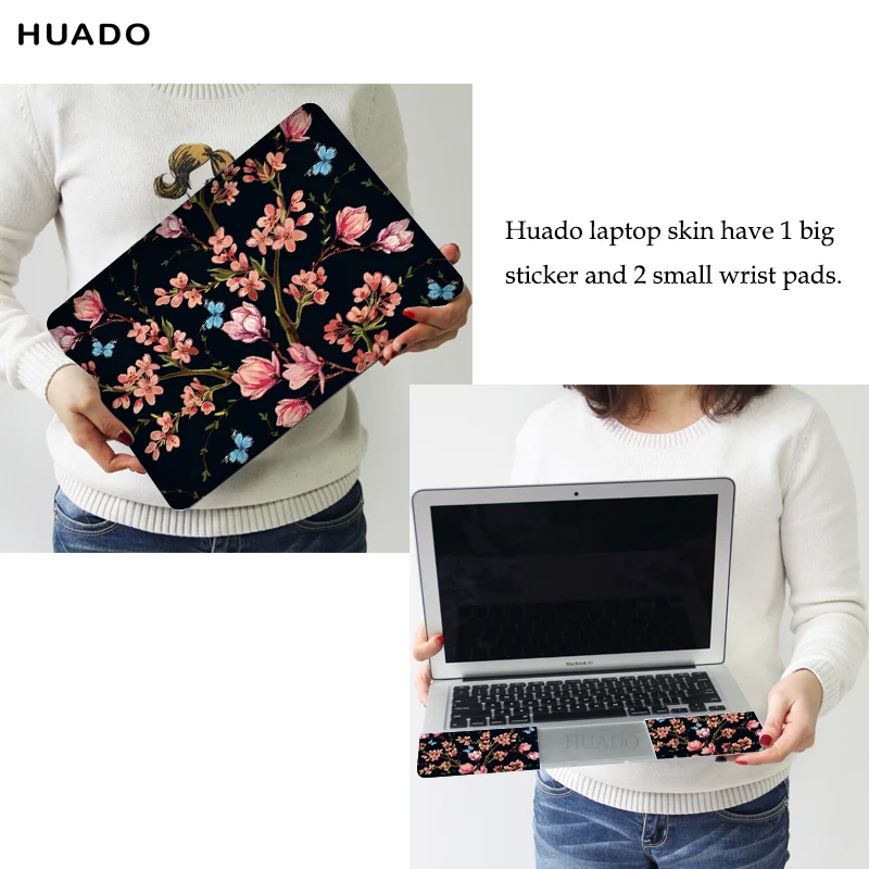 Flower Laptop Skin stickers 15.6" notebook computer decal cover 11" 12" 14" 13"for mac pro/xiaomi air 13.3/lenovo/hp