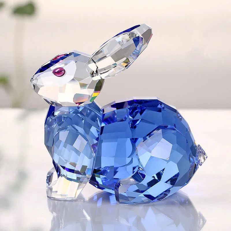 Кристаллическая фигурка милой собаки миниатюрное стекло ручной работы животное