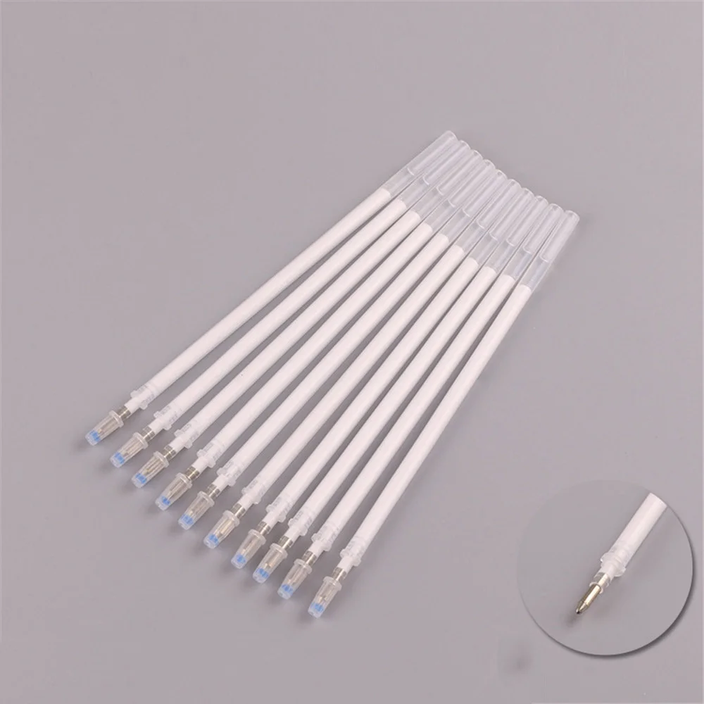 Repuestos de bolígrafo de Gel blanco de 0,7mm, lápiz de repuesto, varillas de firma, papelería Kawaii, suministros escolares y de oficina, 10/20 piezas