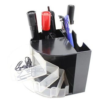 

Desk Multi-Function Desk Stationery Organizer Storage Box Business Name Card Pen Pencil Holder Plastic Simple Paper Clip Storage