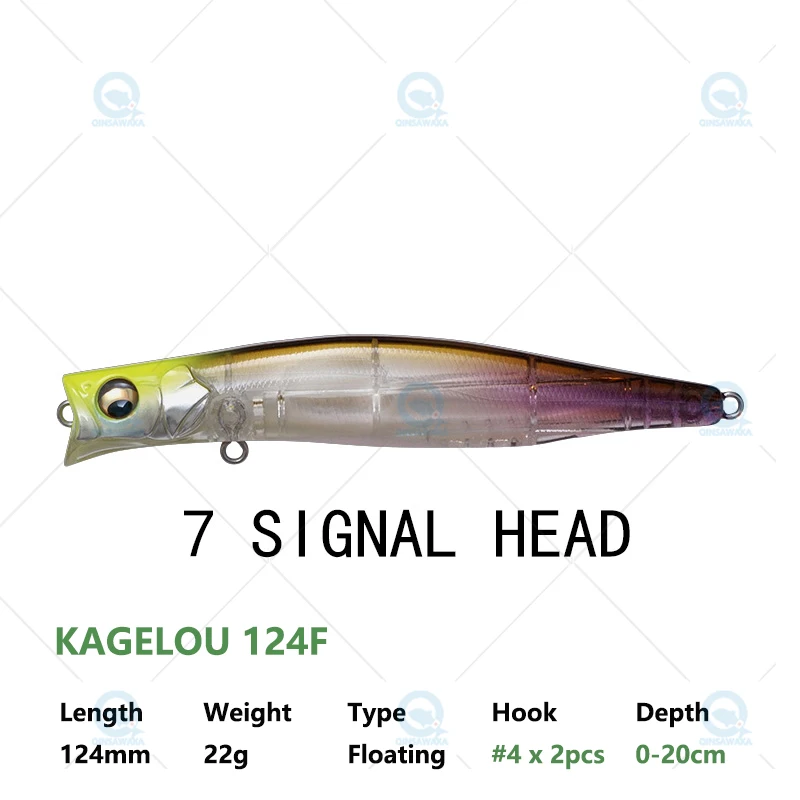 JAPAN Megabass KAGELOU 124F 22g 0.2m Top Water Floating Bait