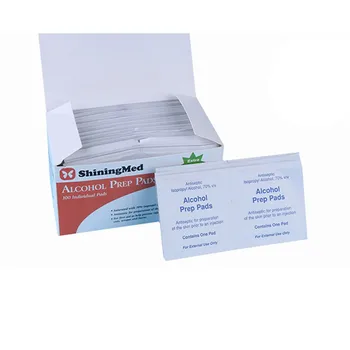 

100pcs/lot Portable 75% Alcohol Prep Swap Pad Wet Wipe for Disinfection Antiseptic Skin Cleaning Care Jewelry Mobile Phone Clean