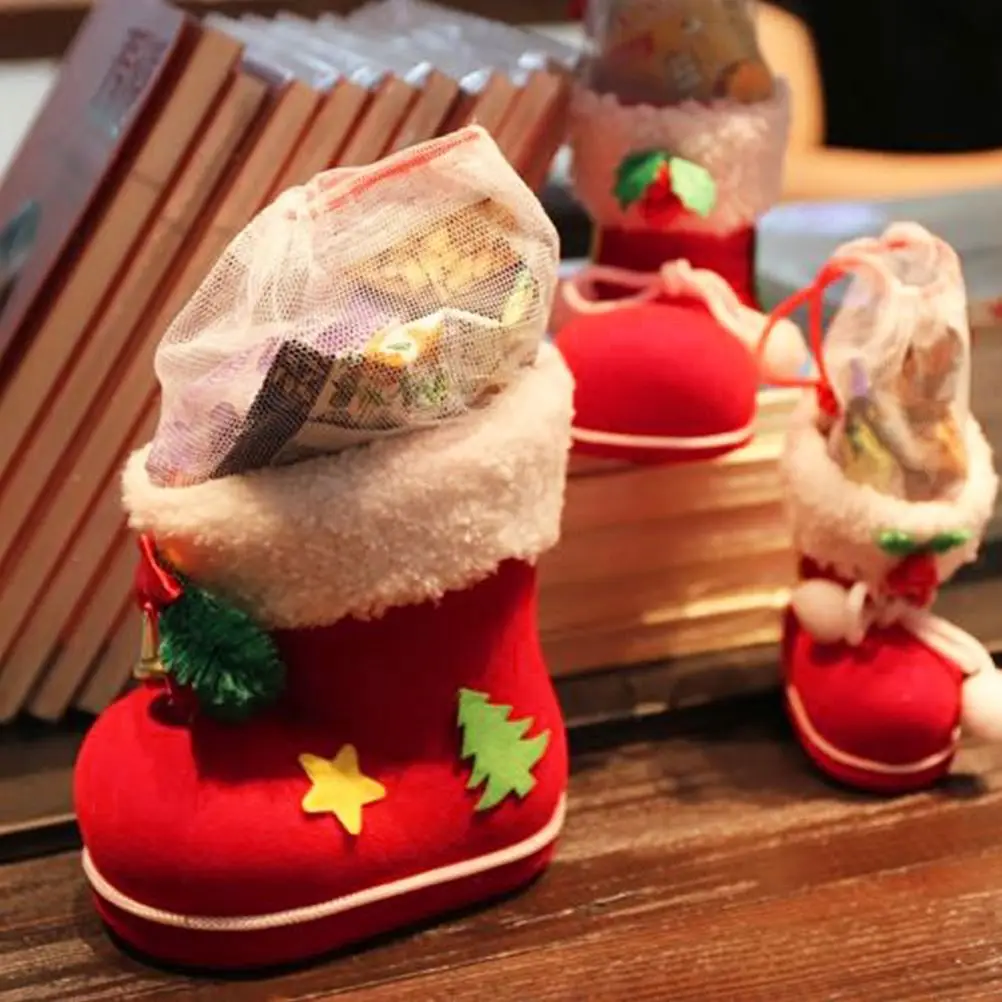Рождественские чулки для подарков, сумка Санта Клауса, подарочные детские рождественские чулки, многоцелевой держатель для ручек