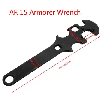 

AR 15 Armorer Wrench Heavy Duty Multi-functional Tool Compatible with Most 16 and AR Variants Strong Durable Metal Tool