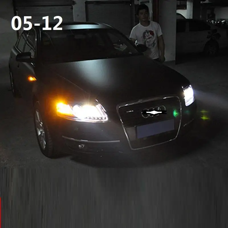 Внешний Luces Para Automovil Стайлинг Drl светодиодные Автомобильные дневные ходовые фары Задние Автомобильные фары в сборе 09 10 11 для Audi A6L