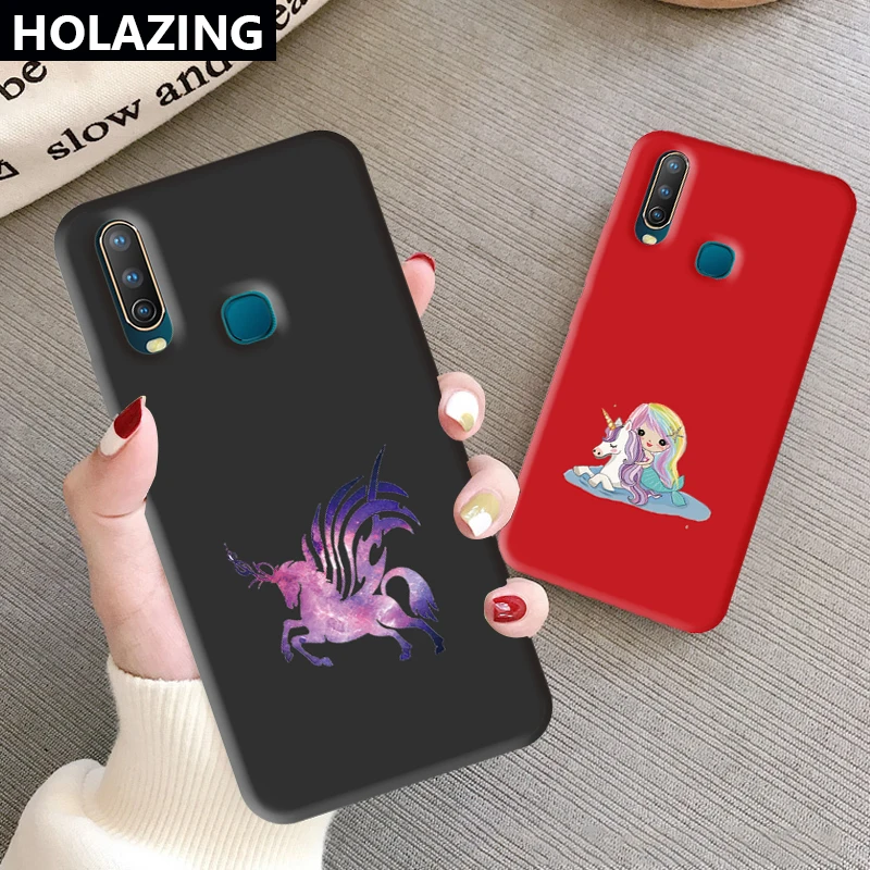 Soft Silicone Durable Case for VIVO Y50 Y30 Y19 Y17 Y15 Y12 Y11 2019 Y91 Y93(Mediatek) Color Cover Cartoon unicorn |