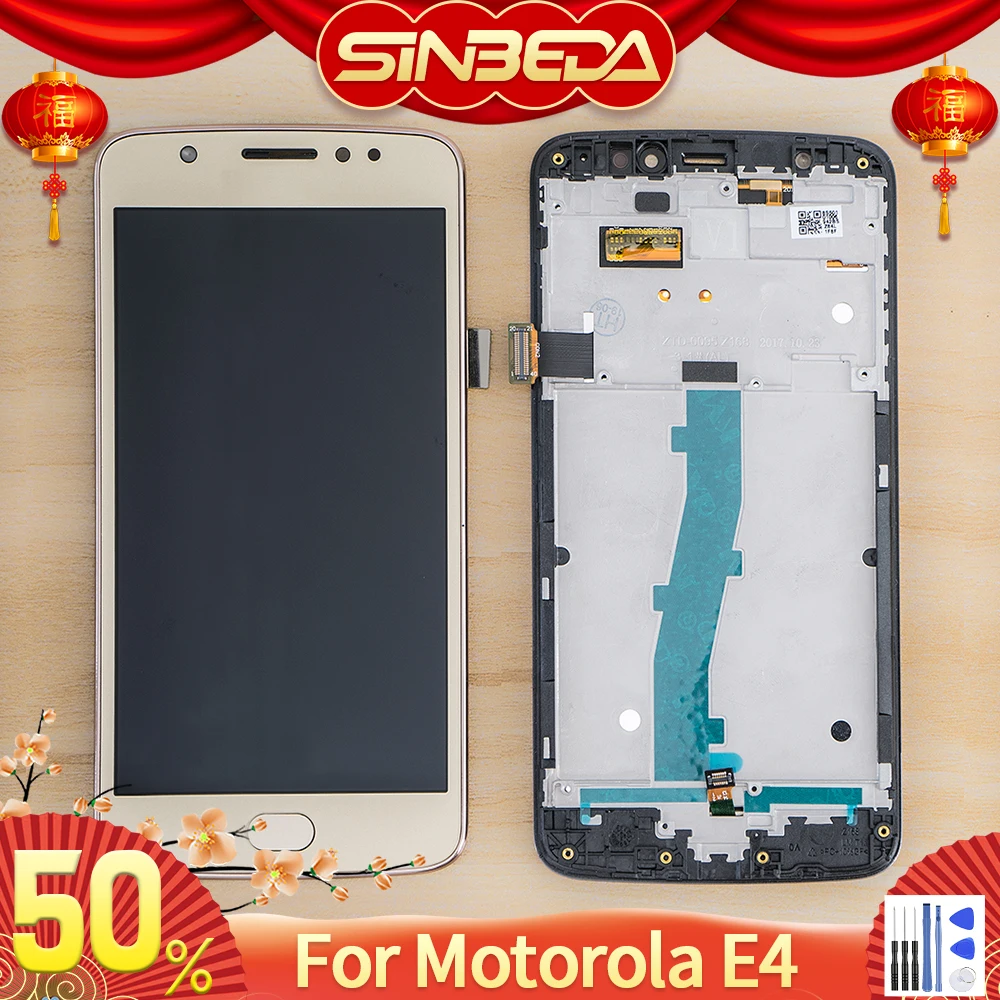 Sinbeda 5,0 ''lcd для Motorola Moto E4 lcd дисплей кодирующий преобразователь сенсорного экрана в сборе для Moto E4 XT1762 XT1763 XT1766 lcd Замена
